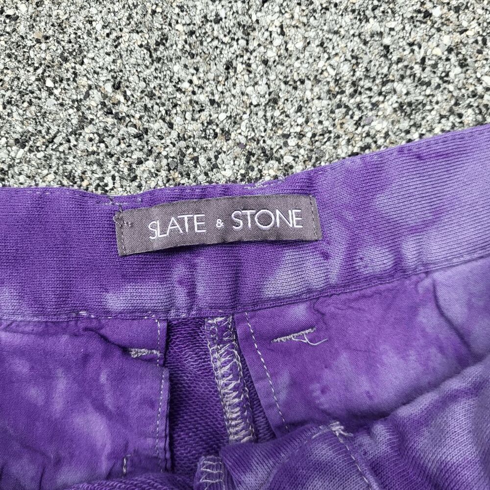 Slate & Stone Ice Dyed Purple Sweatpant style Shorts - W31